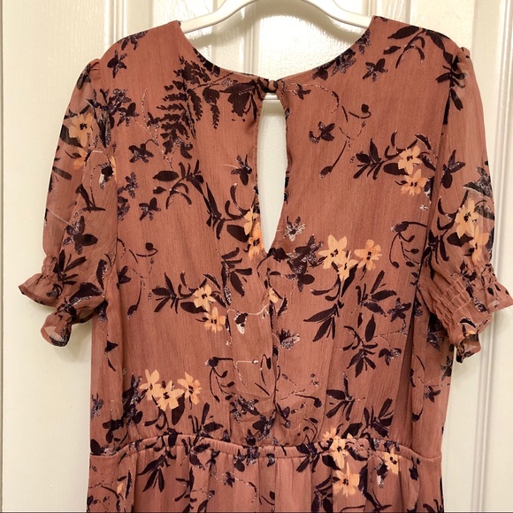EXPRESS FLORAL PRINT RUFFLE MIDI DRESS! - Picture 6 of 8